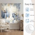 thumbnail image 6 of Blue White Pumpkin Sheer Curtains 72 Inches Long, Fall Thanksgiving Harvest Botanical Beige Light Filtering Window Curtains for Living Room, Rod Pocket Voile Chiffon Drapes, 52"W x 72"L, 2 Panels, 6 of 9