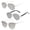 3-Pack | Metal Silver Mirror Flat Lens Set, variant on sunglassLA - Technologic Full Metal Crossbar Flash Mirror Flat Lens Aviator Sunglasses - 54mm