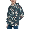 thumbnail image 2 of Kdxio Vintage Floral Pattern Boys Athletic Unisex Boys Girls Hoodie with Pocket Sweatshirts-Medium, 2 of 6