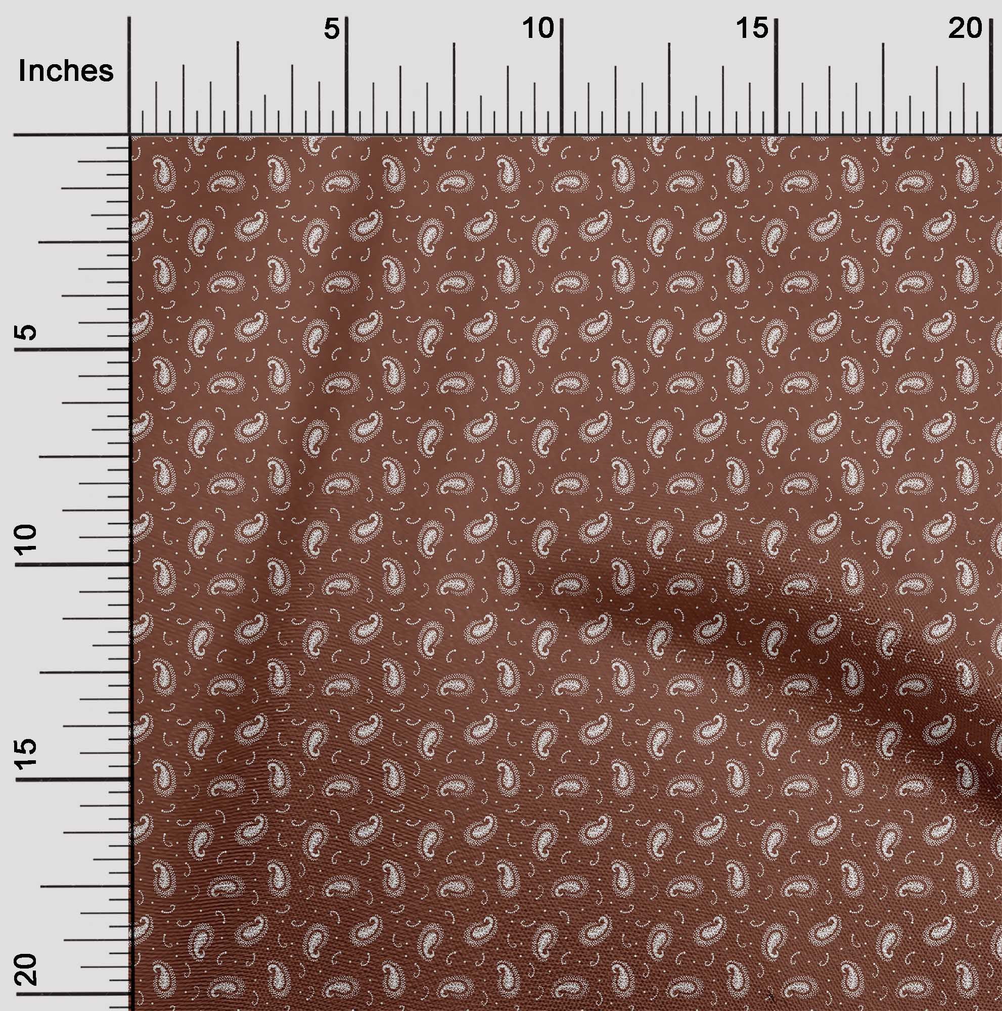 oneOone Cotton Poplin Fabric Dot & Paisley Small Print Fabric by Yard ...