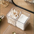 thumbnail image 4 of Soporte Para Hisopos De Algodón, Exquisito De Plástico Resistente, Transparente, Organizador De Bolas De Algodón De 2 Piezas Para Mesa, 4 of 7