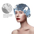thumbnail image 3 of YFYANG Women's Double Waterproof Shower Cap, Blue Dream Cloud Graffiti Reusable Hair Cap for All Hair Styles and Head Sizes, 3 of 9