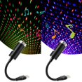 thumbnail image 2 of Proyector de cielo estrellado LED USB, luces nocturnas, ambiente de coche, lámparas de galaxia de estrellas, decoración de techo de coche, Control de música, 3 colores, 2 of 4
