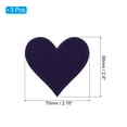 thumbnail image 2 of Uxcell Heart Shaped Iron-on Patches for Clothing Packaging Gifts Clothing Home Textiles Navy Blue 3 Pcs, 2 of 7