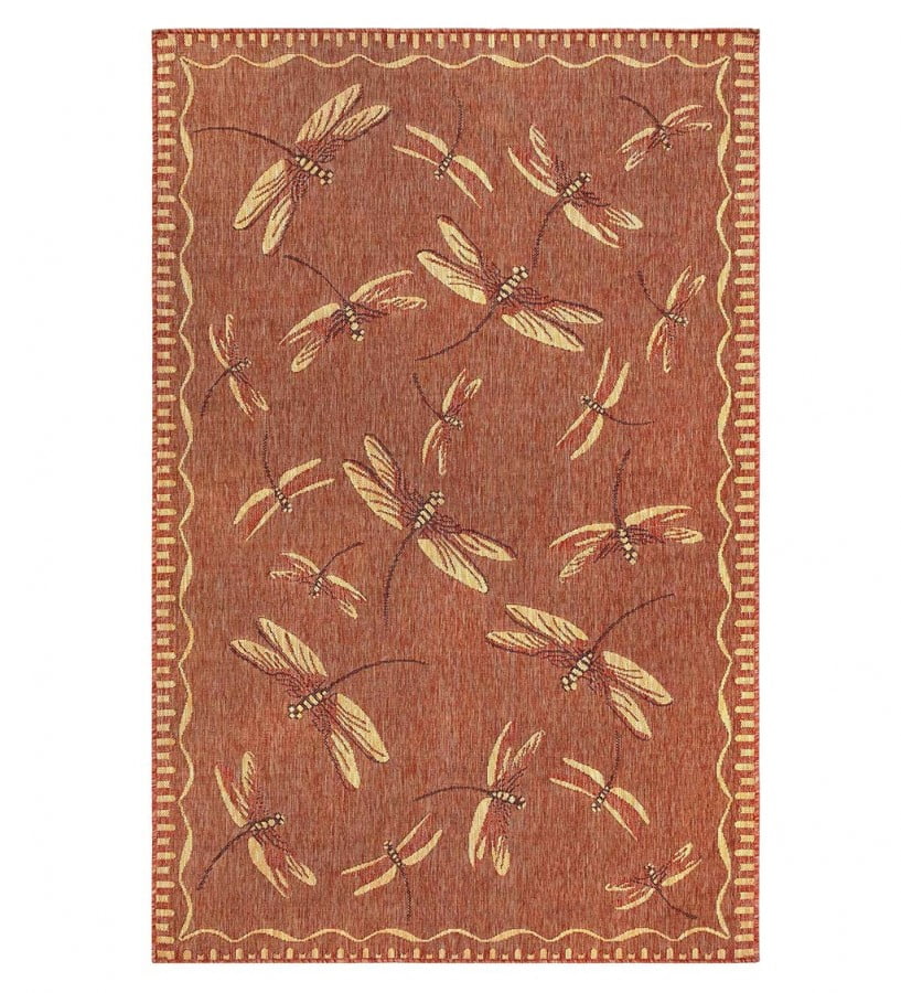 Plow & Hearth Indoor/Outdoor Dragonfly Rug, 23" x 35"