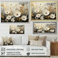 thumbnail image 4 of Designart "White Yellow Minimalism Flower composition" Abstract Botanicals Wall Decor, 4 of 5