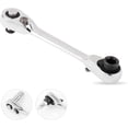 Treki Mini Double-Headed Ratchet Wrench - 1/4" Hex Drive, 72-Tooth, Reversible For Tight Spaces, Socket & Screwdriver Bit Holder-872548