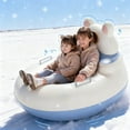 thumbnail image 4 of Snow Tube Sled with Handles (34x87cm) - Inflatable Winter Sledding Toy for Kids & Adults, Heavy-Duty PVC Design for Snow Tubing & Outdoor Fun, 1-Pack Polar Bear Theme Sled, 4 of 9