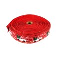 thumbnail image 1 of Billuyoard 1 rollo de cinta navideña de lino para fiesta, boda, decoración de árbol de Navidad, regalos impresos brillantes, embalaje de flores, banquete Kits de decoración para fiestas Rojo Billuyoard HA070107-03, 1 of 6