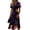Purple, variant on Womens Halloween Dresses Bat Moon Short Sleeve Spooky Dresses Ghost Castle V Neck Horror Midi Dresses, 3XL