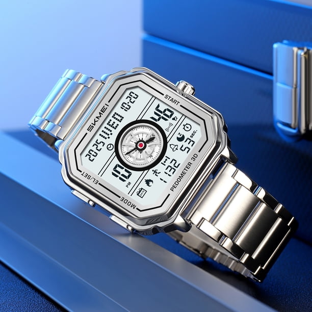 Reloj Digital Deportivo para Hombre, Resistente Al Agua y con Pantalla Luminosa, Ideal para Senderismo, Camping, Correr, Nadar y Otros Deportes.
