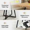 thumbnail image 2 of Tribesigns Square Dining Table for 2, 31.5" Industrial Dinner Table with Metal Base, 2 of 7