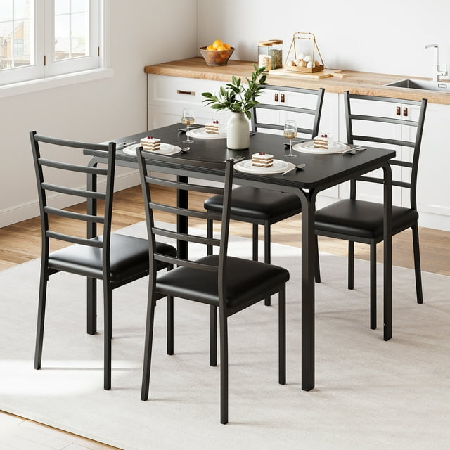 ChaoLink Librero de estilo granja de 5 niveles, estantería de madera de 67.4" para exhibición y almacenamiento, estantería para sala, oficina o comedor