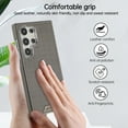 thumbnail image 4 of Magnetic for Samsung Galaxy S22 Ultra Case, [Military Grade Drop Tested] [Compatible with MagSafe] Shockproof Anti-fall Fiber Pattern PU Leather Back Slim Protective Case,Gray, 4 of 10