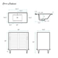thumbnail image 2 of Delice 36" Freestanding Bathroom Vanity in Natural Oak with Black Sink Top, 2 of 6