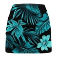 thumbnail image 4 of Qgtaibl Women's Striped Tennis Skirt High Waisted 2 in 1 Athletic Skorts with Built-in Shorts Plus Size Loose Fit Summer Workout Skorts B Multicolor XXXL, 4 of 5
