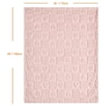 thumbnail image 7 of CREVENT Soft Plush Girls Light Pink Heart Checkered Fleece Baby Receiving Blanket, 7 of 7
