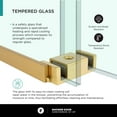 thumbnail image 4 of Fine Fixtures Frameless Shower Glass Door - Clear Double Sliding Shower Door with Tempered Glass - Shower Glass Panel Bathroom Door, Hardware Complete Kit 60" W x 80" D in Satin Brass Finish, 4 of 11