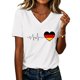thumbnail image 2 of Women's Football Graphic T-Shirt, Women's V Neck Short Sleeve T Shirt, Casual Letter Print Tee, Fashion Summer Top for Soccer Tournament 2026 White Size: 2XL, 2 of 6