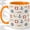 Orange, variant on Nautical Anchor Pattern Accent Mug, 11oz Ceramic Coffee Cup for Sail Fans