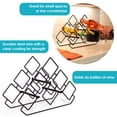 thumbnail image 3 of Sunnydaze Modern 6-Bottle Triangular Wine Rack - Indoor Steel Wire Tabletop Accent - Black, 3 of 6