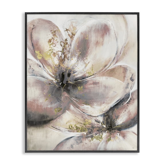 Stupell Industries Traditional Glam Pink Flower Petals Black Framed Giclee Art, 11 x 14, by K. Nari