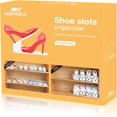 thumbnail image 1 of HAHDAXIA Shoe Slots Organizer 20 Pack, Adjustable Shoe Storage Organizer Shoe Stand Space Saver, Double Deck Closet Shoe Rack Holder for Organization (White), 1 of 6