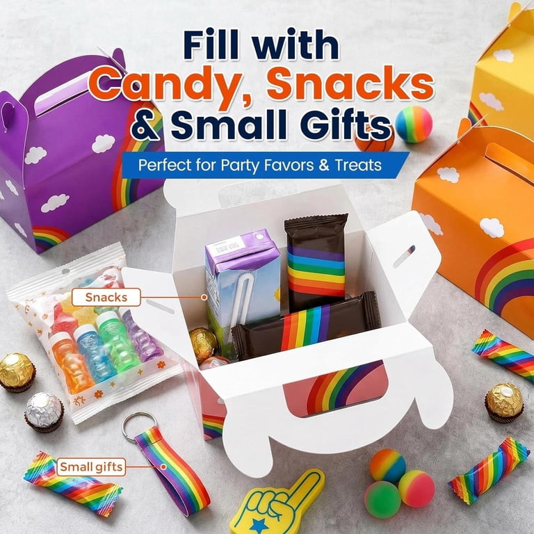 16PCS Assorted Colors Paper Candy Treat Boxes, Party Favor Boxes for ...