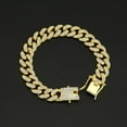 thumbnail image 5 of Men Women Hip Hop 13mm Crystal Cuban Chain HipHop Iced Out Bling Necklaces Fashion Charm Jewelry Bracelet&Necklace Set, 5 of 6