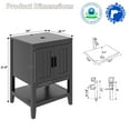 thumbnail image 3 of Eclife 24" Freestanding Bathroom Vanity Set with Vessel Sink, without Mirror, 3 of 9