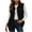 Black-A, variant on Womens Vest Dressy Casual Women's Fashion Solid Color Sleeveless Blouses Turndown Collar Tank Coat Womens Winter Clothes Army Green L