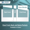 thumbnail image 4 of Davis Group Economy 3-Ring View Binders, 2" Round Rings, 475 Capacity, Assorted, Pack of 4, 4 of 4
