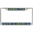 thumbnail image 1 of USS Alabama SSBN-731 License Plate Frame, 1 of 1