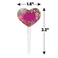 thumbnail image 6 of Love and Pretty Flowers Heart Love Cupcake Picks Toppers Decoration Set of 6, 6 of 7