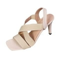 thumbnail image 2 of Roncen Women's High Heel Sandals Roman Style - Sexy Peep Toe Slim Heel Slip-On Summer Fashion Casual Dress Shoes, 2 of 9