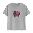 thumbnail image 3 of dazeni Boys 4th of July Outfit Kids American Flag Short Sleeve T-Shirt & Shorts Set for Independence Day Gray 13 Years, 3 of 9