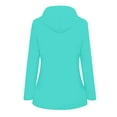 thumbnail image 3 of LoyisViDion Coat Women Solid Rain Jacket Outdoor Plus Size Waterproof Hooded Raincoat Windproof Green 10(M), 3 of 3