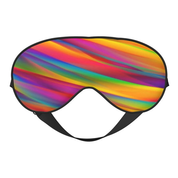 Eye Sleep Mask for Women Men - Lines Multicolored Rainbow Adjustable Soft Buckle Travel Eye Masks for Sleep Mask Blackout, Sleeping Mask for Women Men, Funny Blindfolds for Party Games
