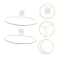 thumbnail image 3 of Milisten 2Pcs White Iron Basketball Holder Convenient Space Saving Display and Storage Rack, 3 of 7