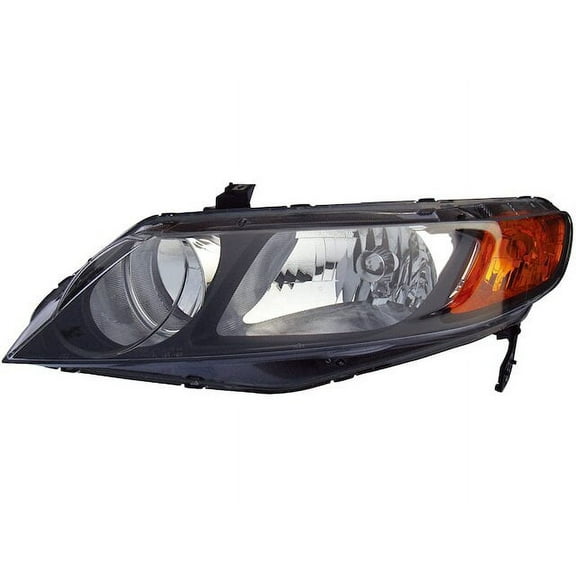 Left Headlight Assembly - Compatible with 2006 - 2008 Honda Civic Sedan 2007