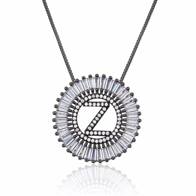 Collier Pendentif Alphabet A-Z Breloques Femme Chaîne Lettre Initiale