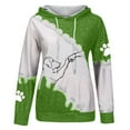 thumbnail image 4 of Bibifish Womens Hoodies Cute Dog Fist Bump Graphic Print Tops Long Sleeve Pullover Tops Plus Size Hooded Sweatshirts With Pockets, 4 of 4