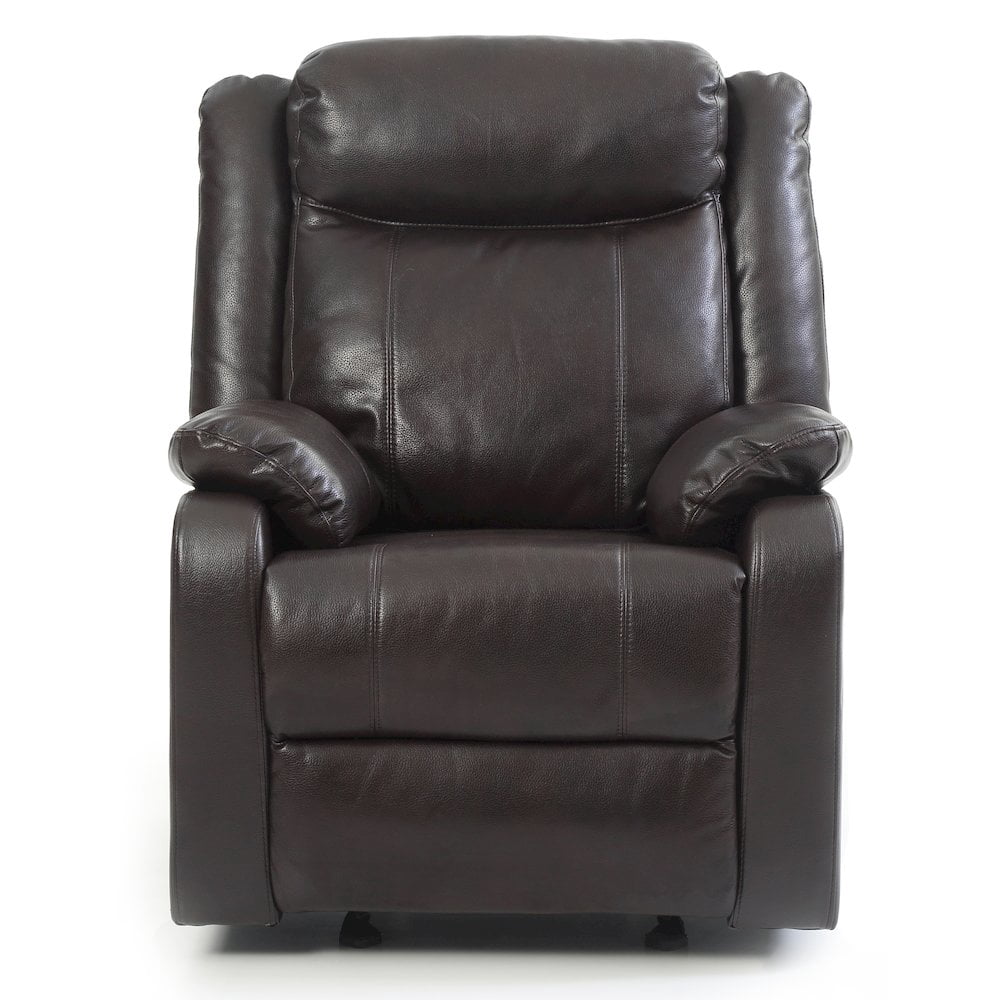 Glory Furniture Ward Rocker Recliner in Dark Brown Color