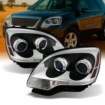 AKKON - For GMC Acadia OE Replacement Chrome Bezel Projector Headlights Driver/Passenger Head Lamps Pair New