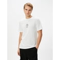 thumbnail image 6 of Slogan Printed Crew Neck Slim Fit Short Sleeve T-Shirt, 6 of 6