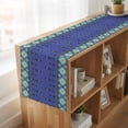 thumbnail image 6 of Table Runners 72 Inches Long Dress Scarves, Navy Blue Boho Farmhouse Kitchen/Dining Table Runner, Coffee Tablerunners, Vintage Ethnic Tribe Abstract Art Retro 16x72 Inch, 6 of 9