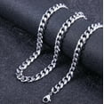 thumbnail image 5 of Men Women Gold Silver Stainless Steel 2/3/5/7mm Cuban Curb Chain Necklace 16-36", 5 of 9