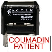 Self-Inking Coumadin Patient Stamp with Brown Ink