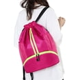 thumbnail image 5 of Mochila impermeable rosa para gimnasio con compartimento para zapatos y agua, 5 of 5