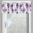 thumbnail image 2 of Ambesonne Butterfly Valance Pack of 2, Modern Poly Effect, 54"X12", Purple Pale Blue White, 2 of 5